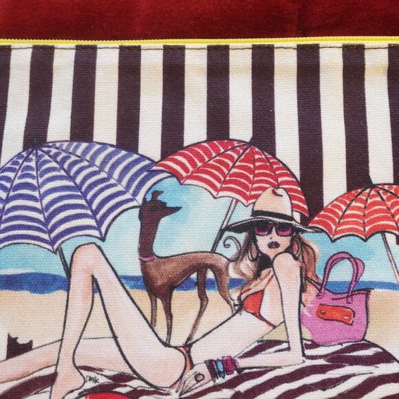 Henri Bendel Wet Bag Swimsuit Zip Pouch Wet Bikini - Picture 3 of 16